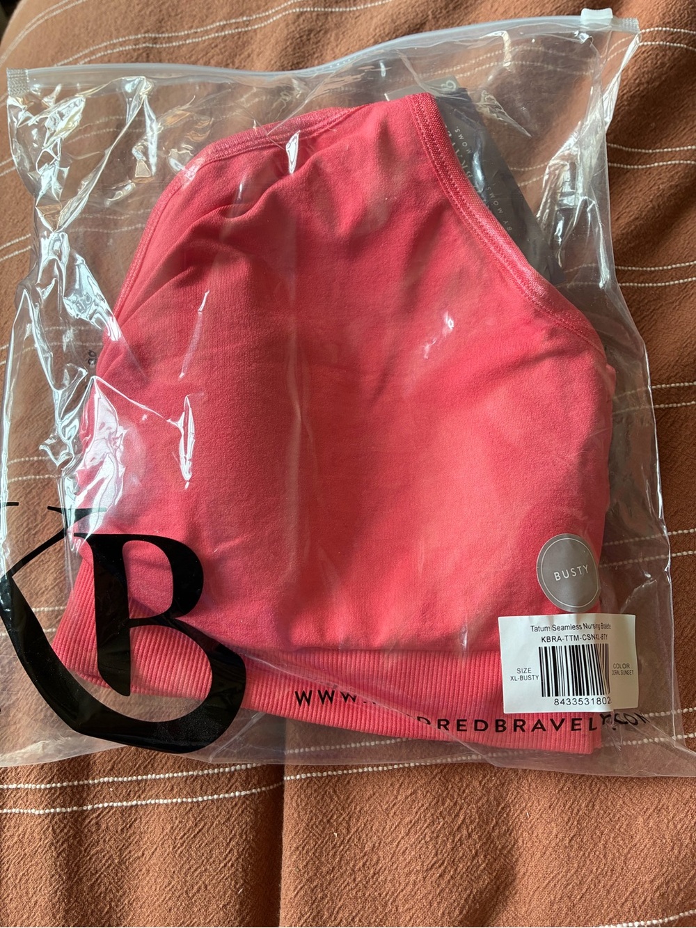 Kindred Bravely Coral Red Busty Bralette